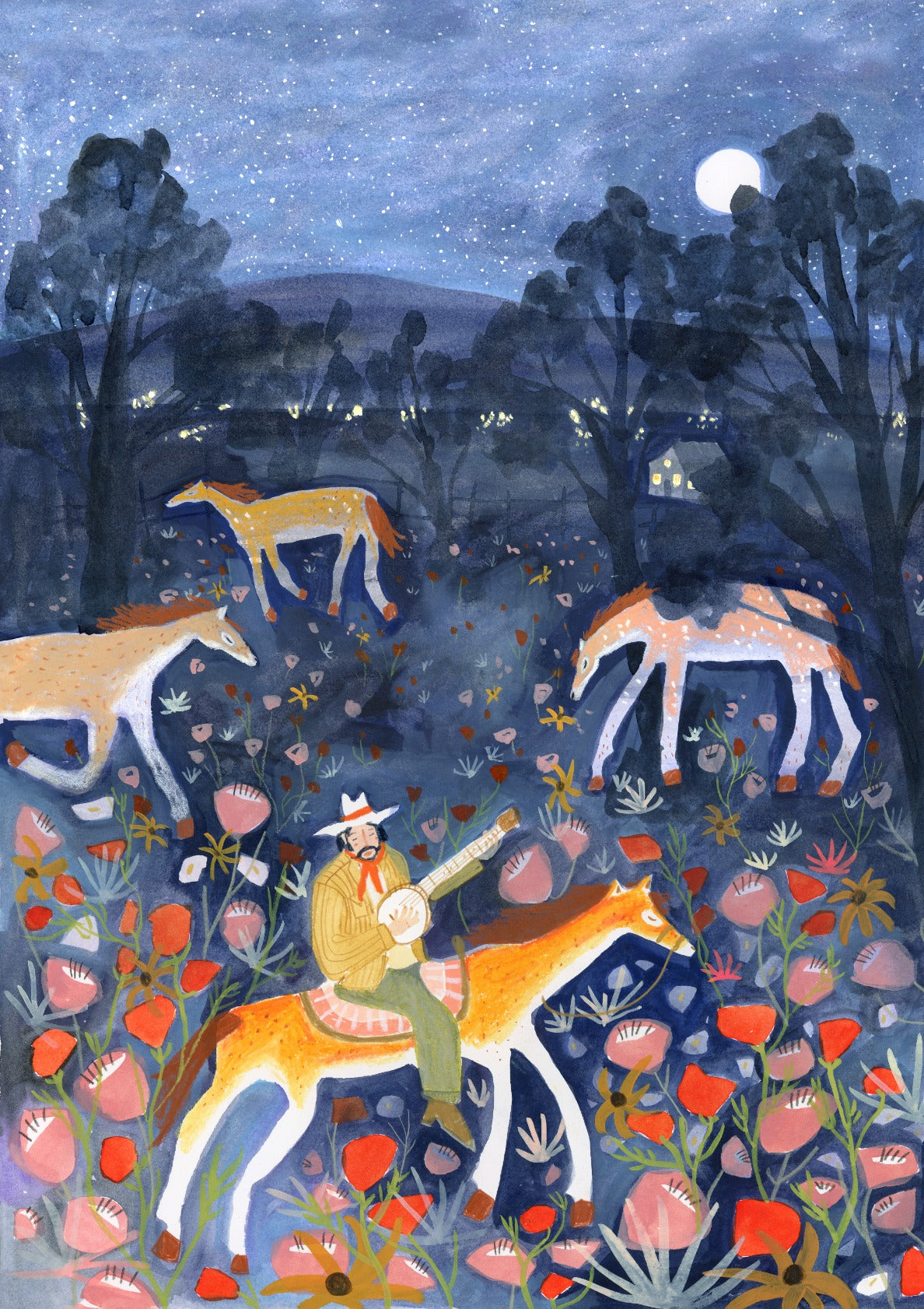 While everyone else was sleeping, he sang to the flowers, and to the stars