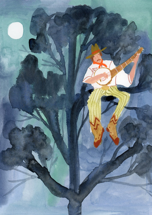 The moon rose early just to hear him sing