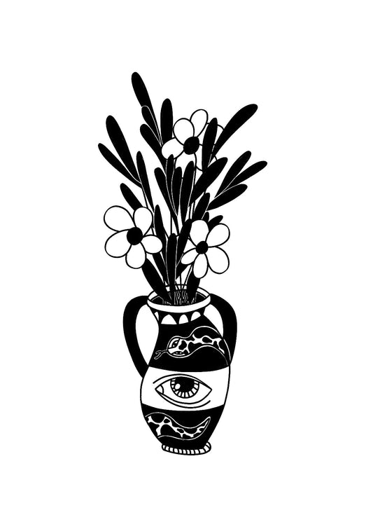Flower Vase in black