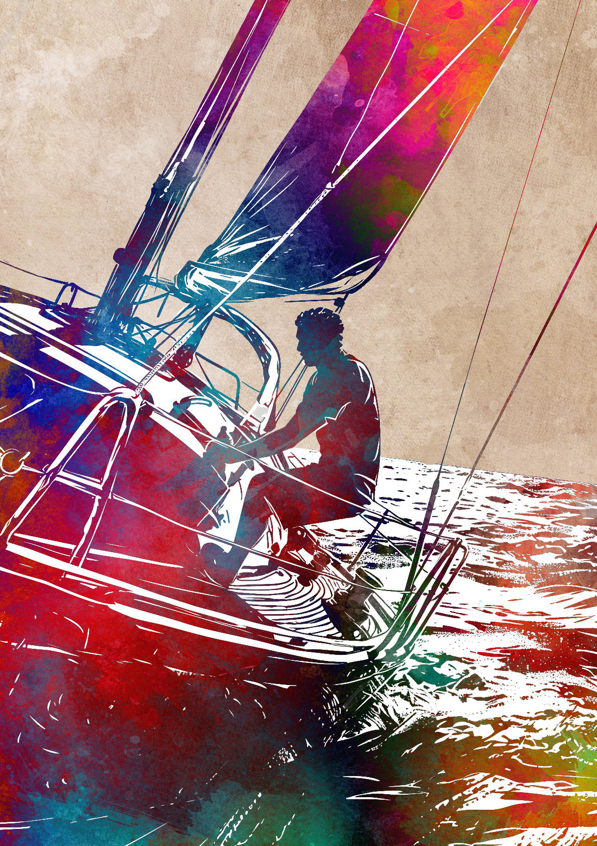 Sailing sport art 1