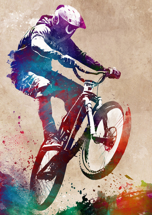 BMX biker sport art 1