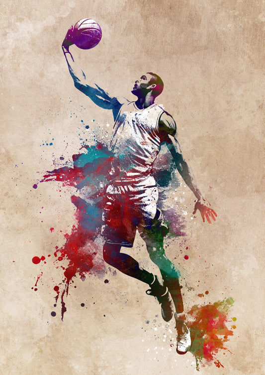 Basketball player sport art 1