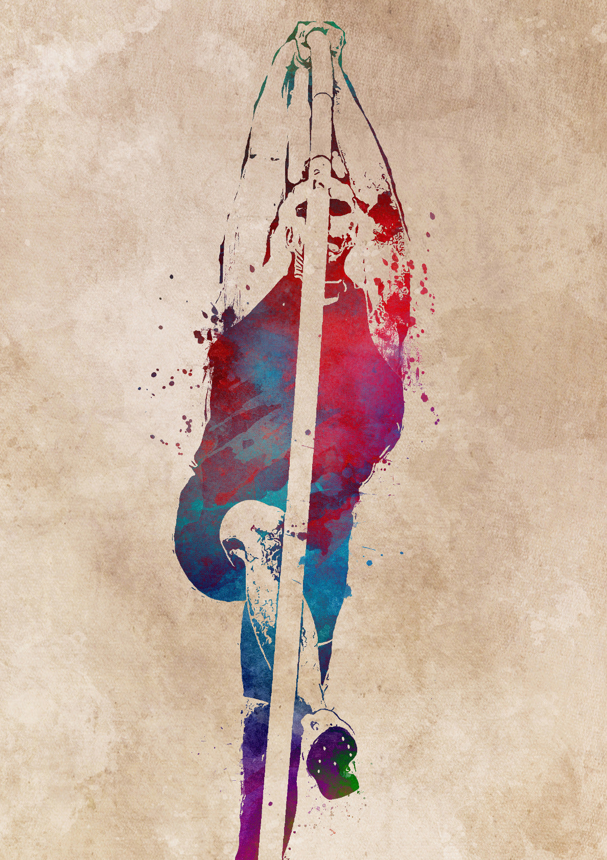 Pole vaulter sport art 1