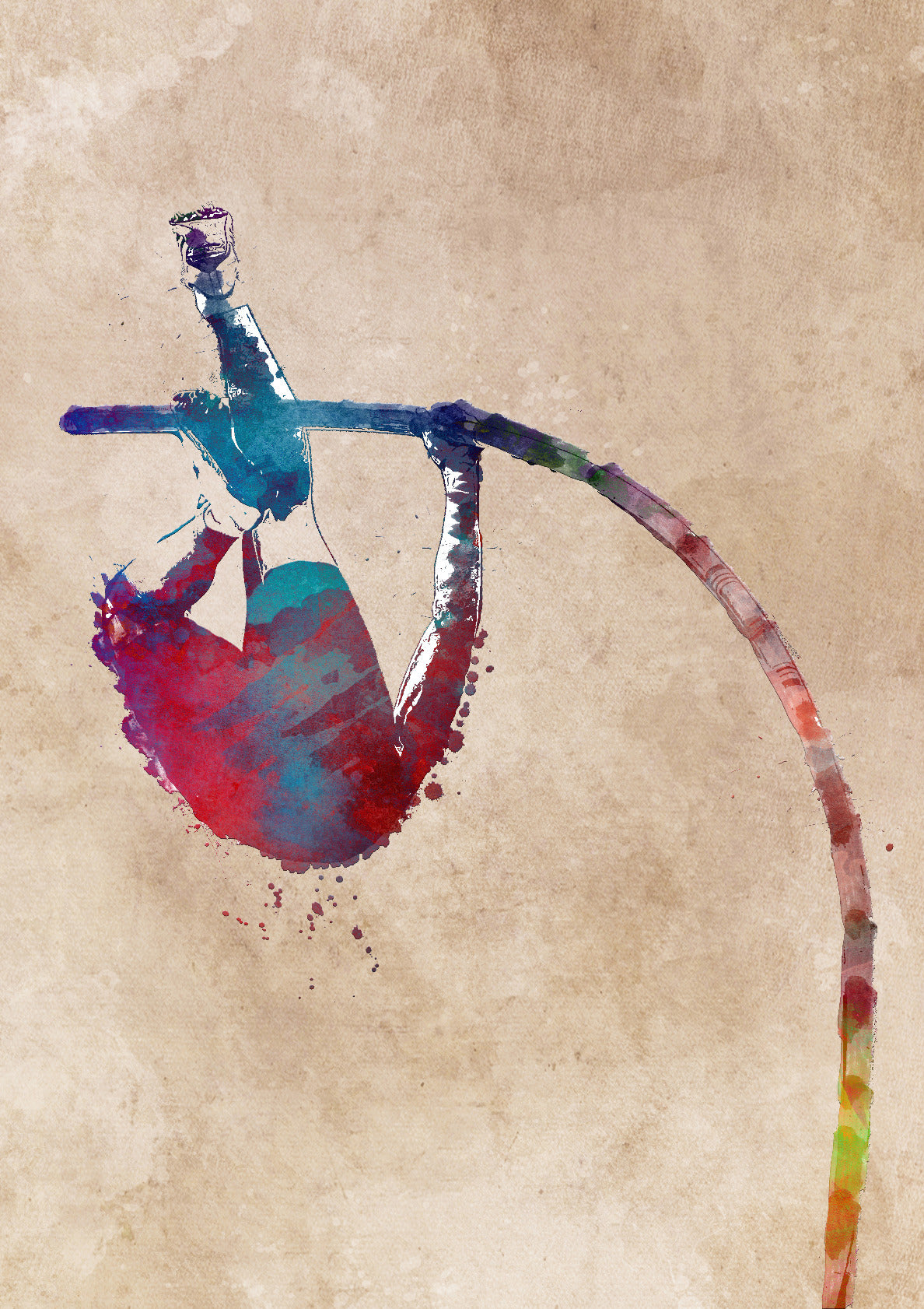 Pole vaulter sport art 2
