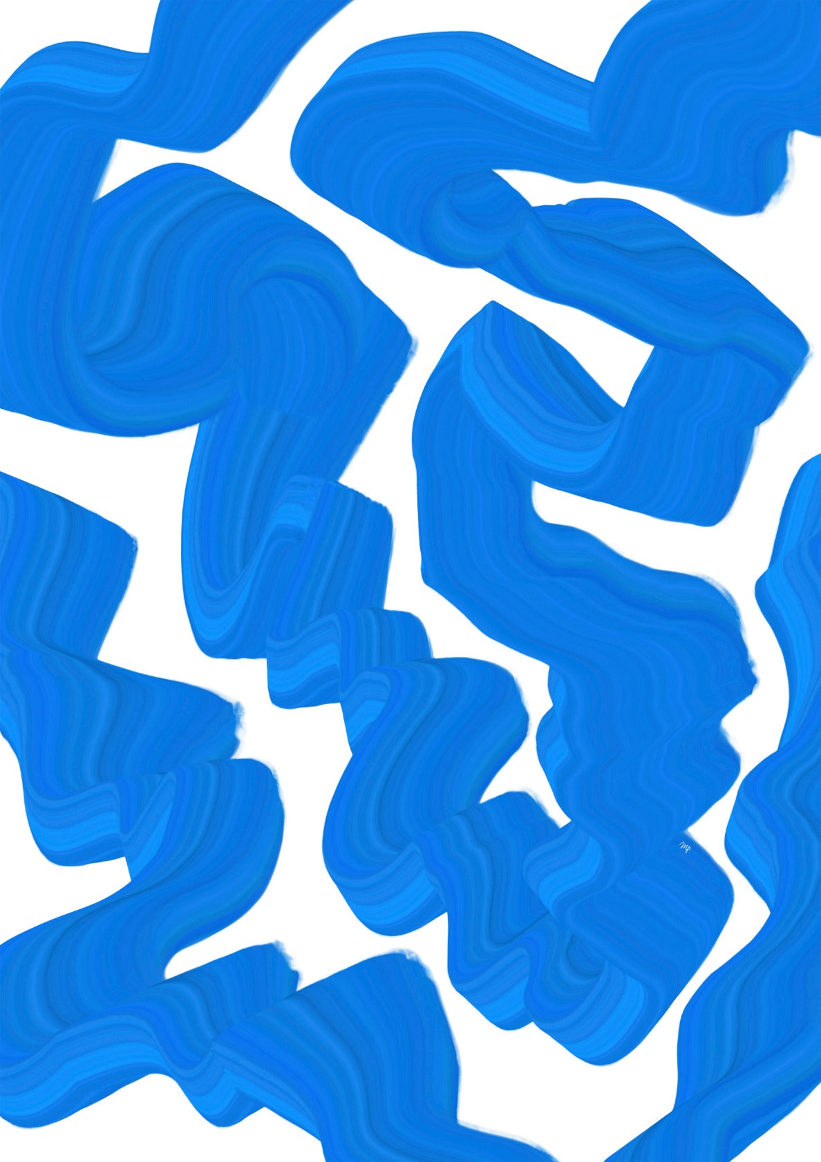 Blue Paint Stroke
