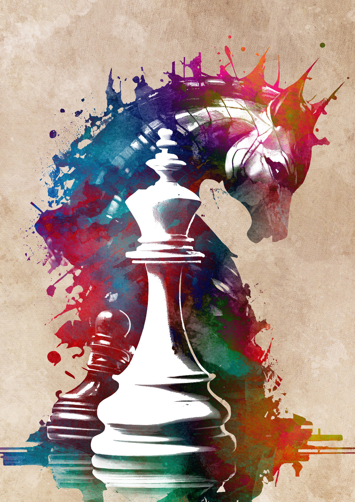 Chess pawns sport art 1