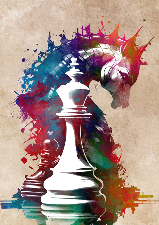 Chess pawns sport art 1