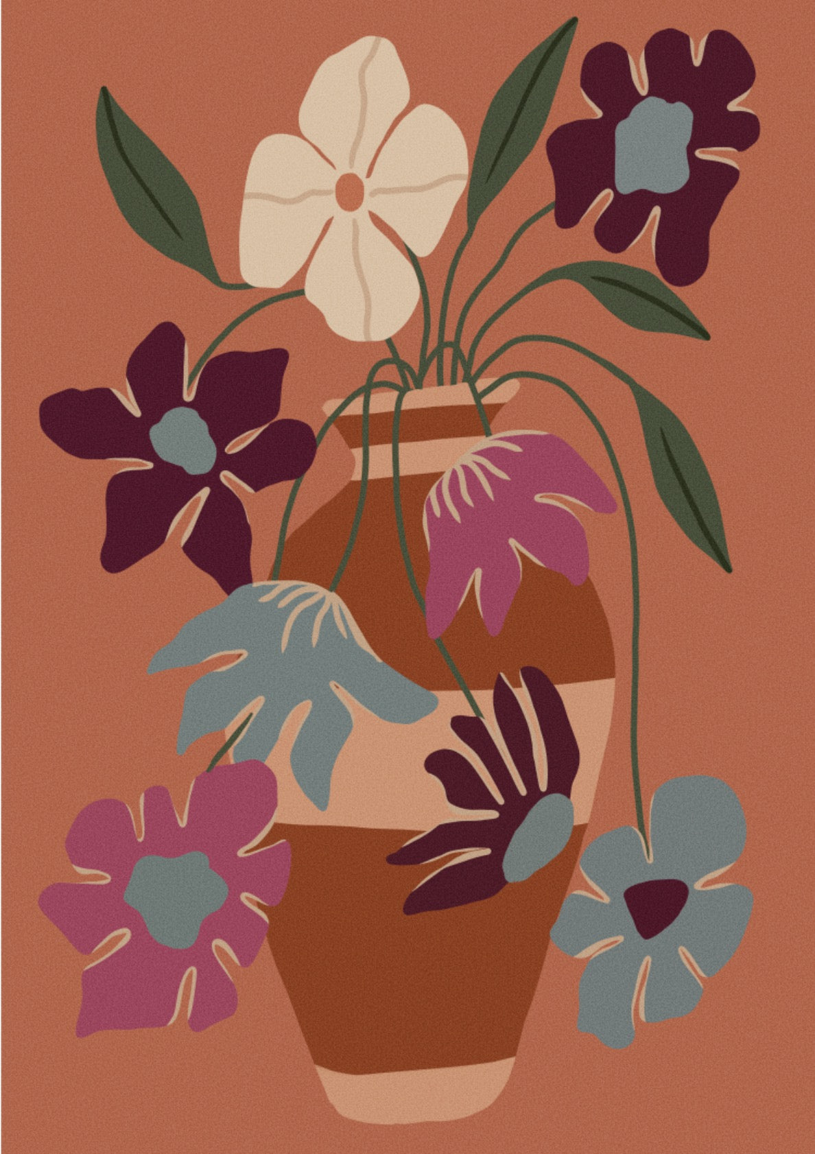 Flowers in a Terracotta Pot 