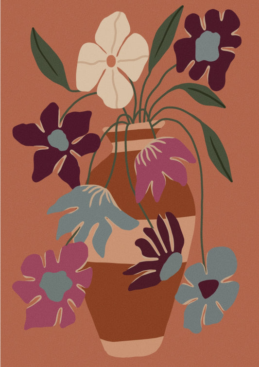 Flowers in a Terracotta Pot 