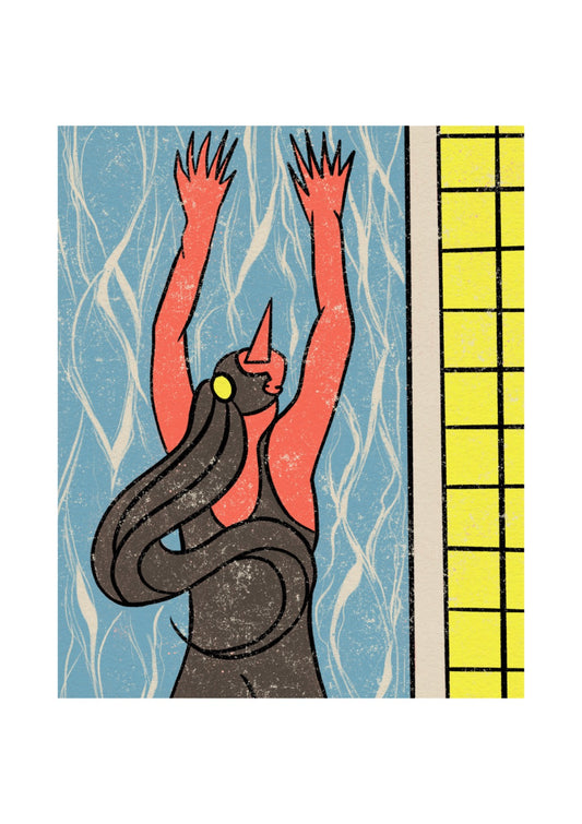 Girl swimming in a pool