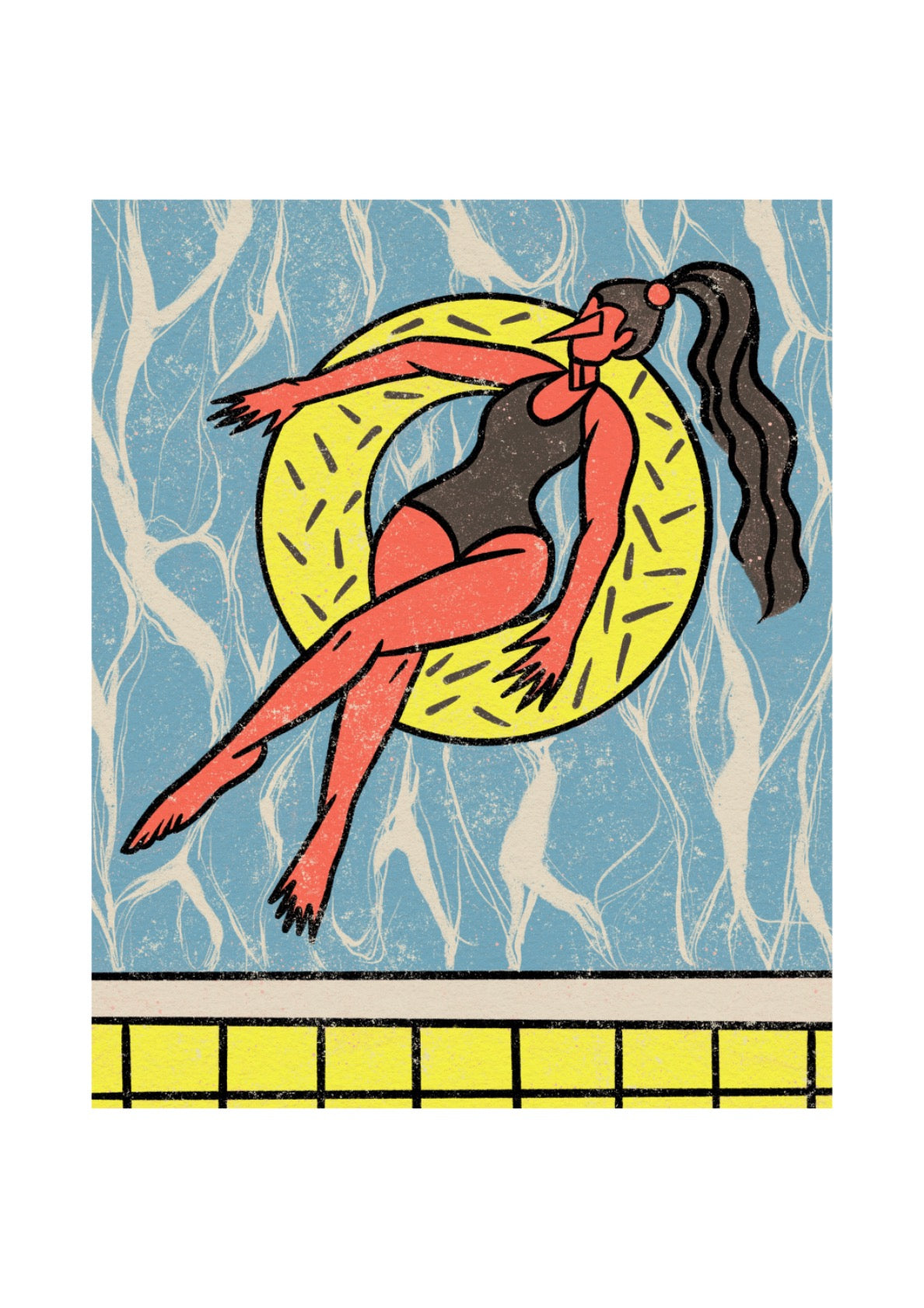 Girl Floating in a Swimming Pool