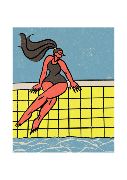 Girl chilling at a swimming pool
