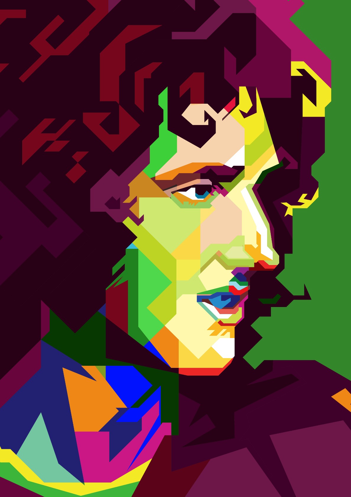 Brian Harold May Pop Art WPAP