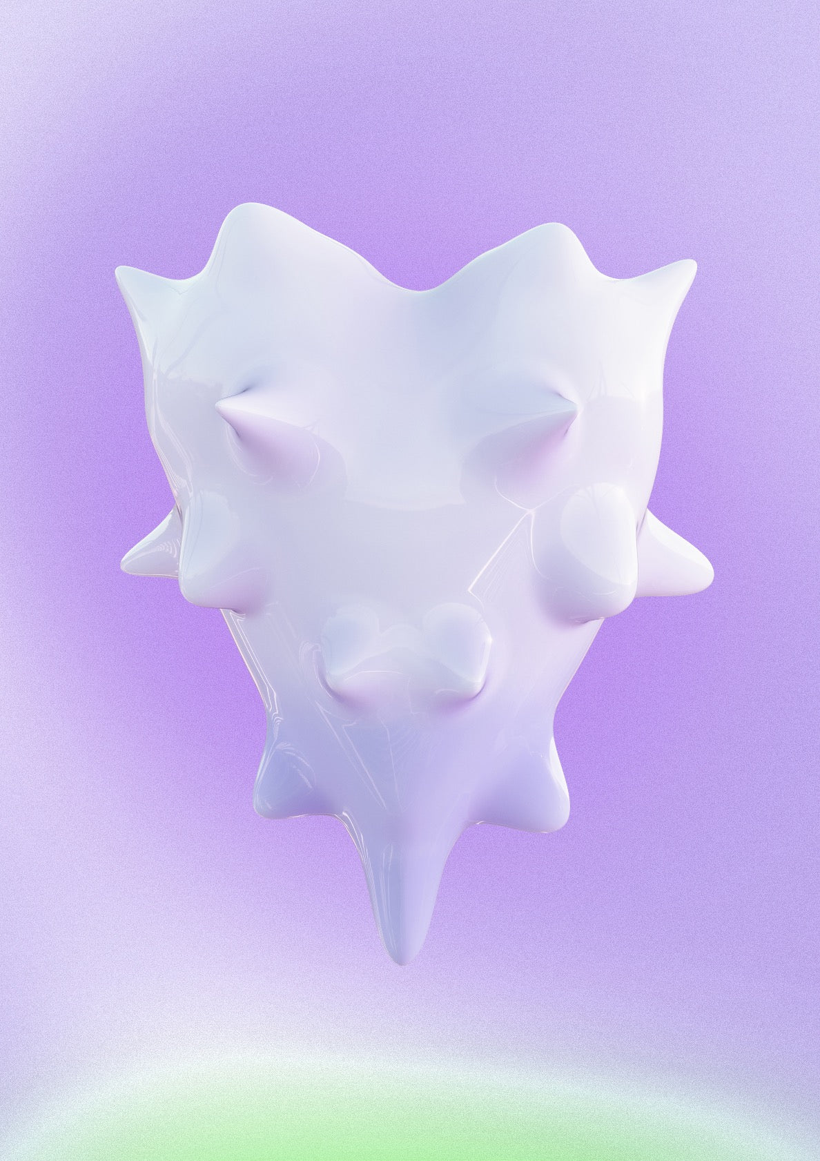 spike porcelain heart