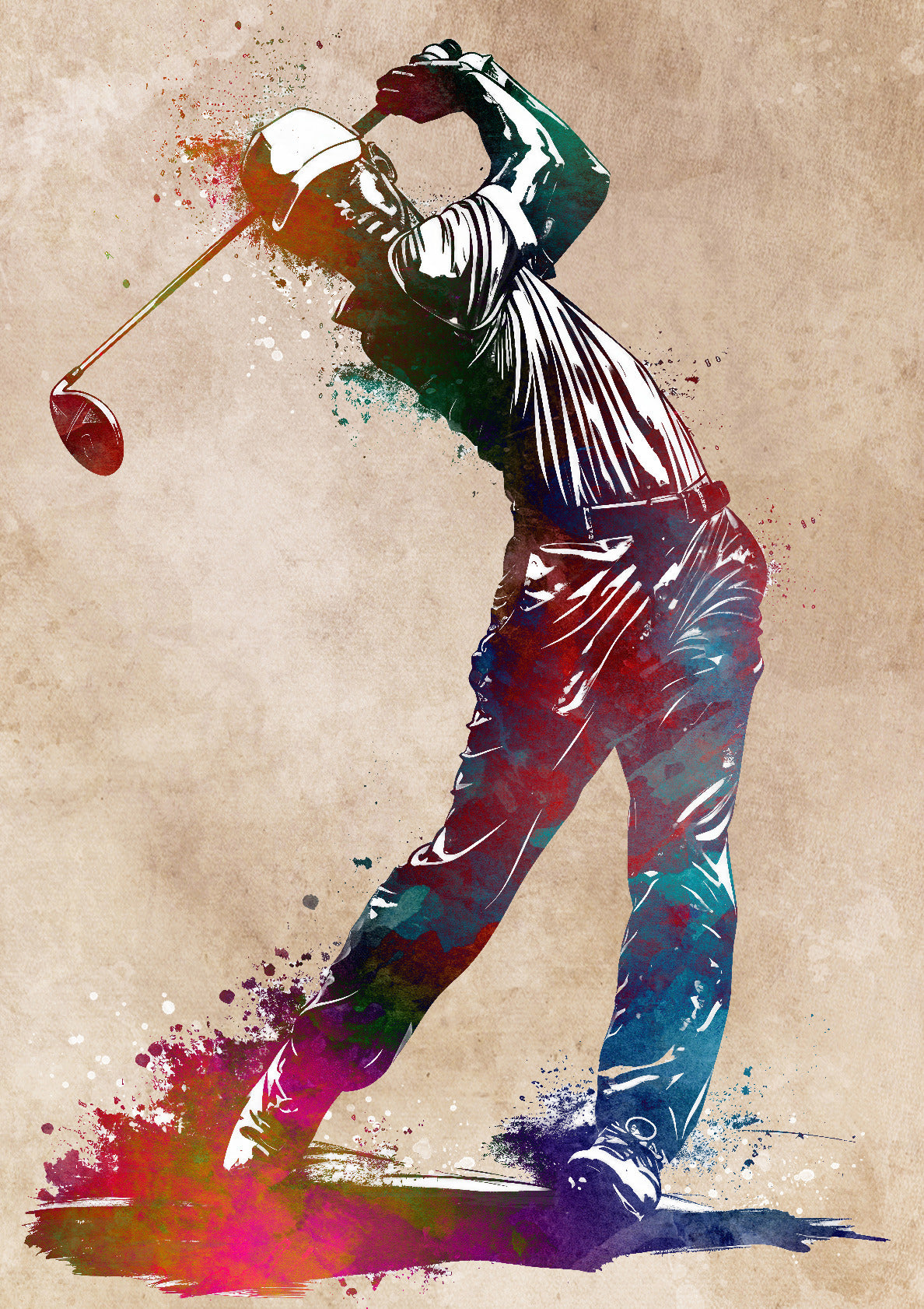 Golfing sport art 1
