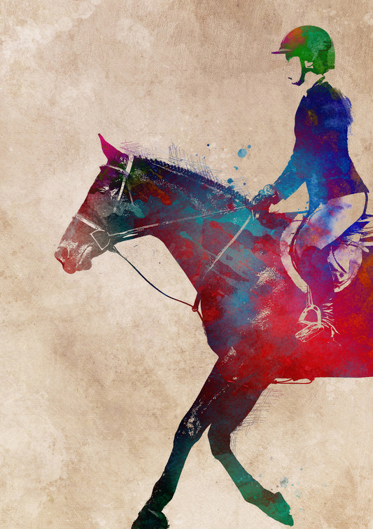 Horse rider sport art 2