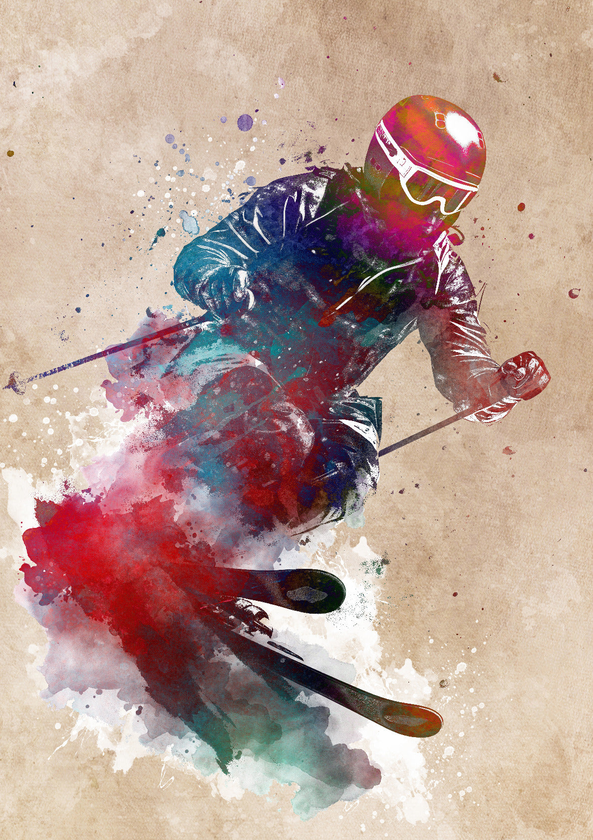 Ski sport art 1