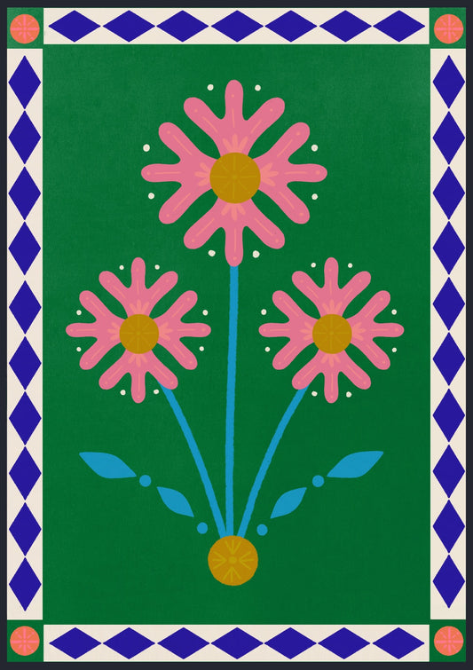 Folk Flower Green