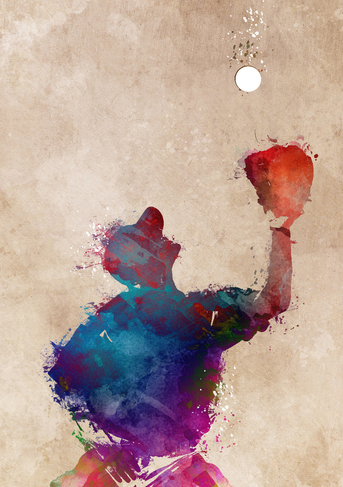 Baseball player sport art 1