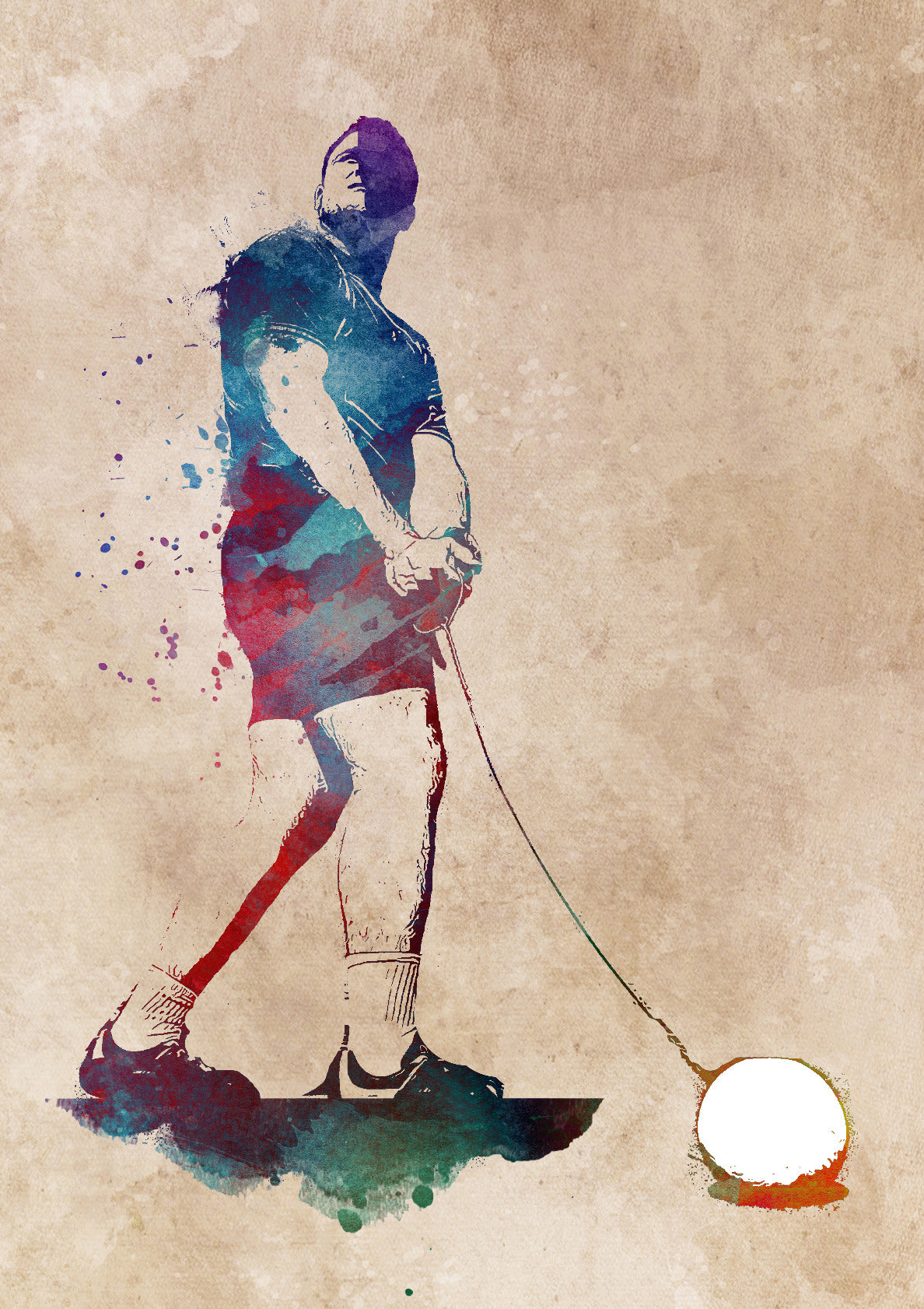 Hammer throw sport art 1