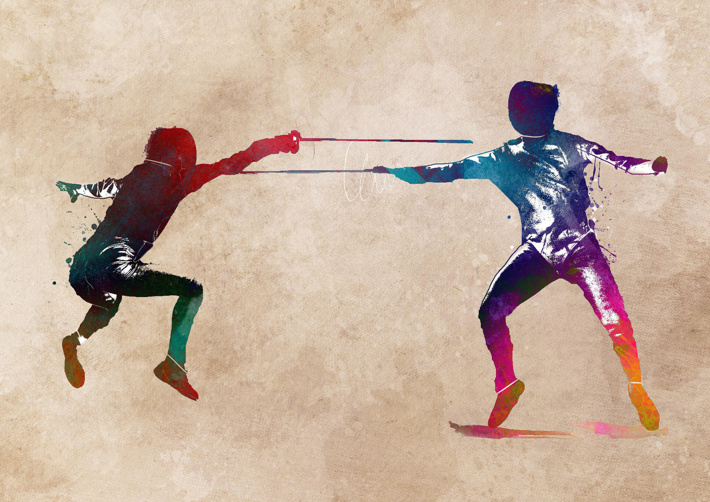 Fencing sport art 3