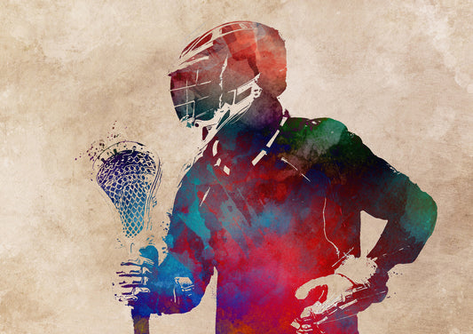 Lacrosse player sport art 2