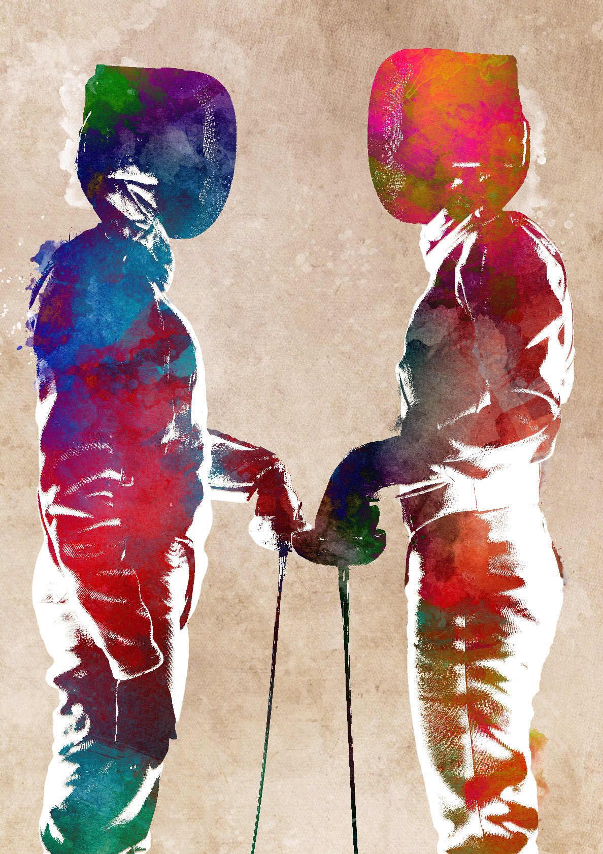 Fencing sport art 4