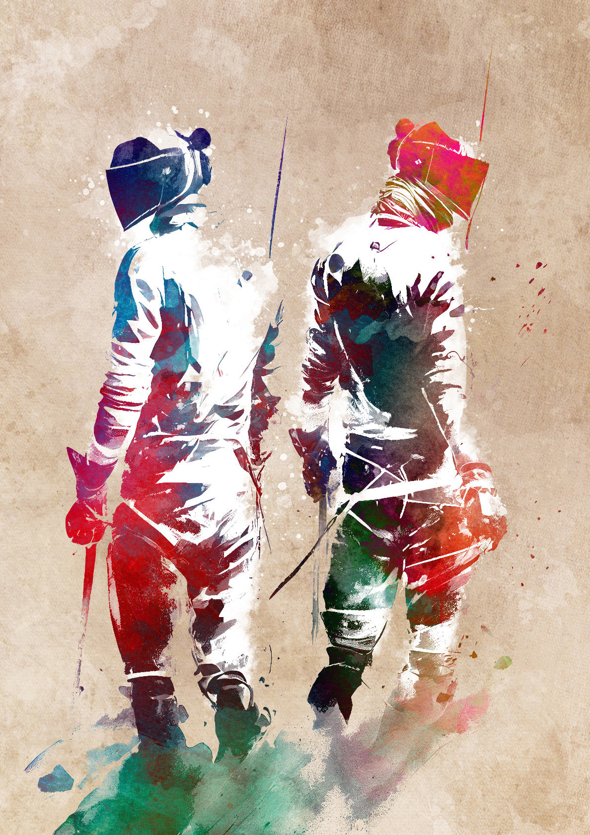 Fencing sport art 5