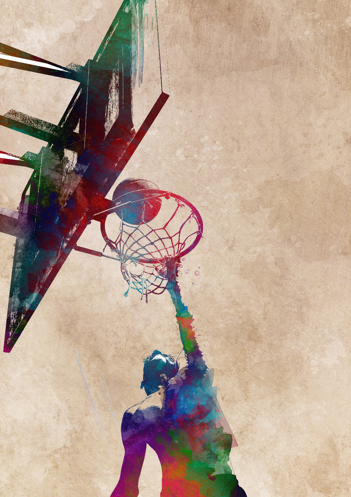 Basketball player sport art 4