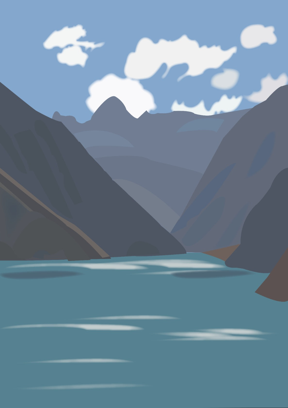 Chile Mountains Lake Landscape