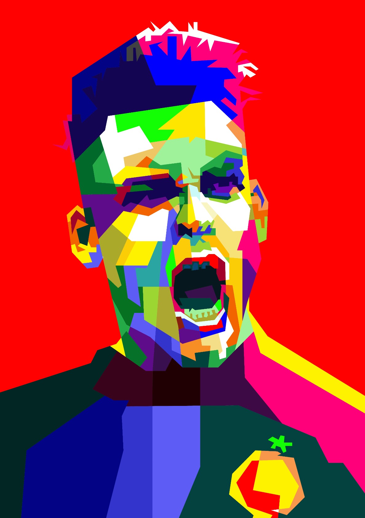Lautaro Martinez Football Striker Pop Art