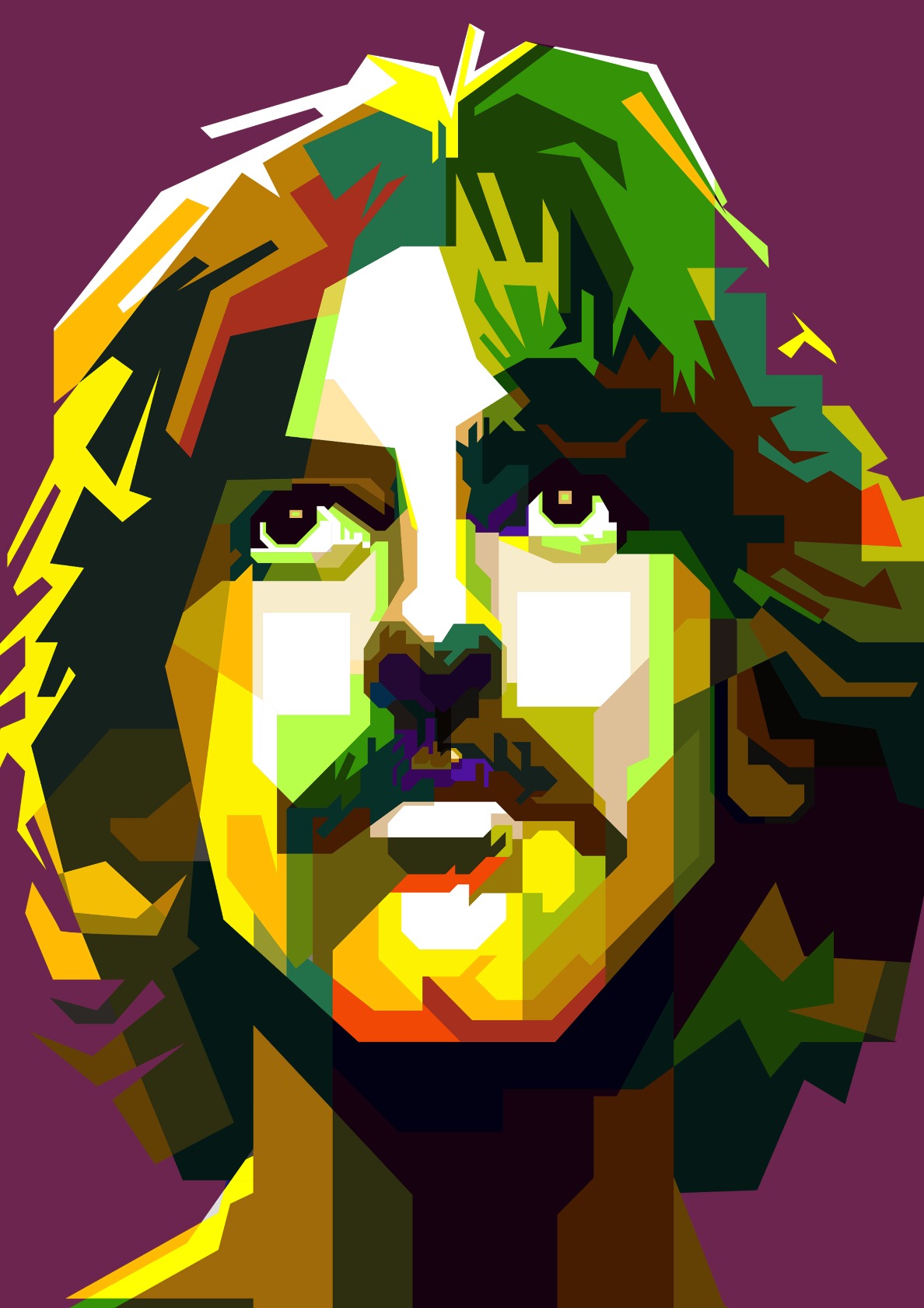 George Harrison The Beatles Pop Art WPAP