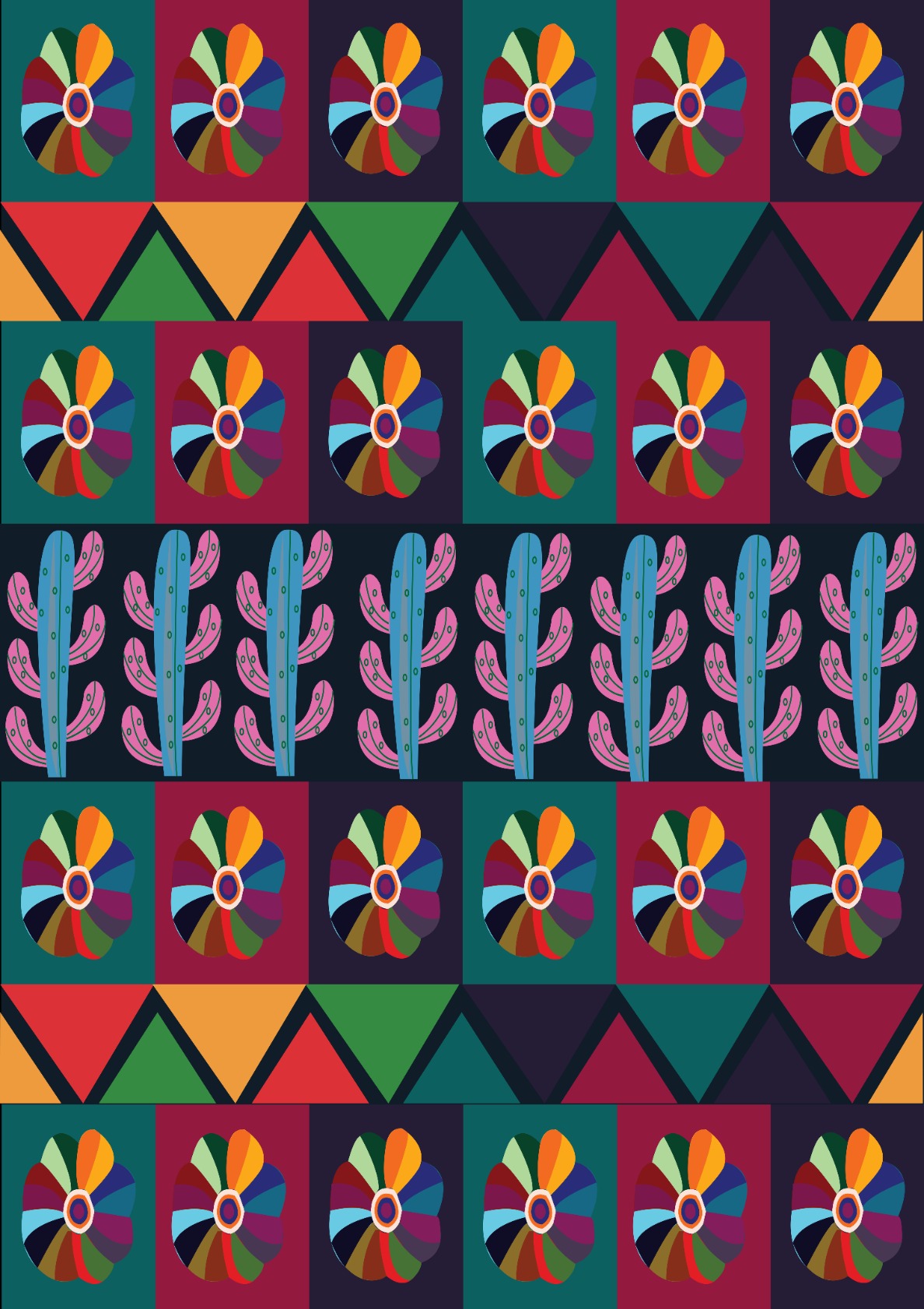 Cinco De Mayo Mexican Art Pattern