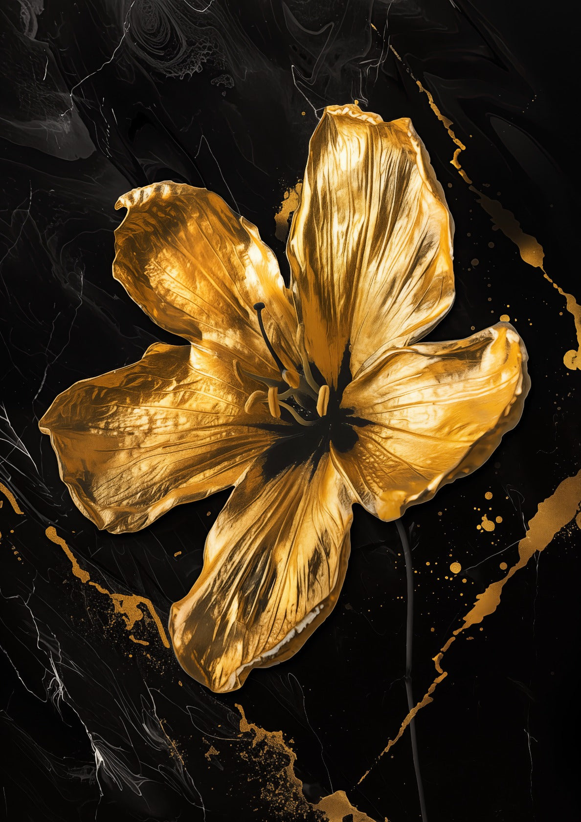 Gold flower By Jean-Claude