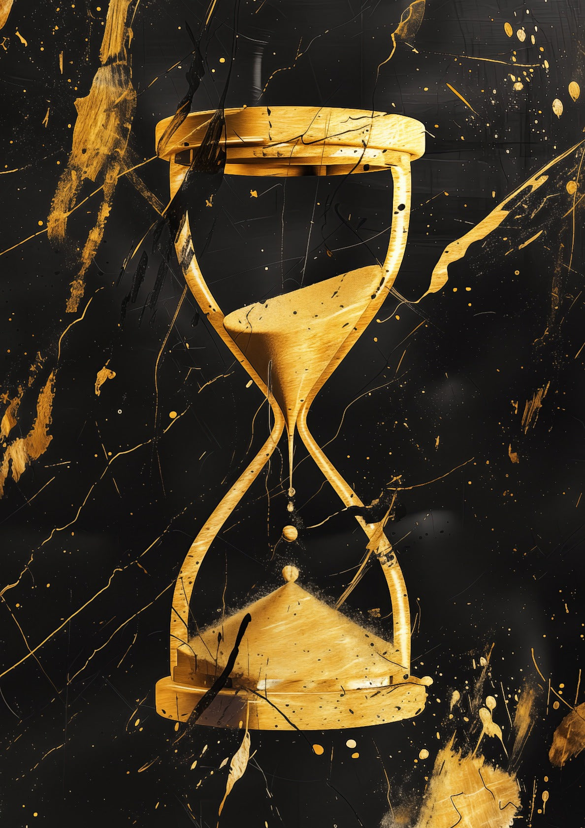 Gold hourglass by Jean-Claude