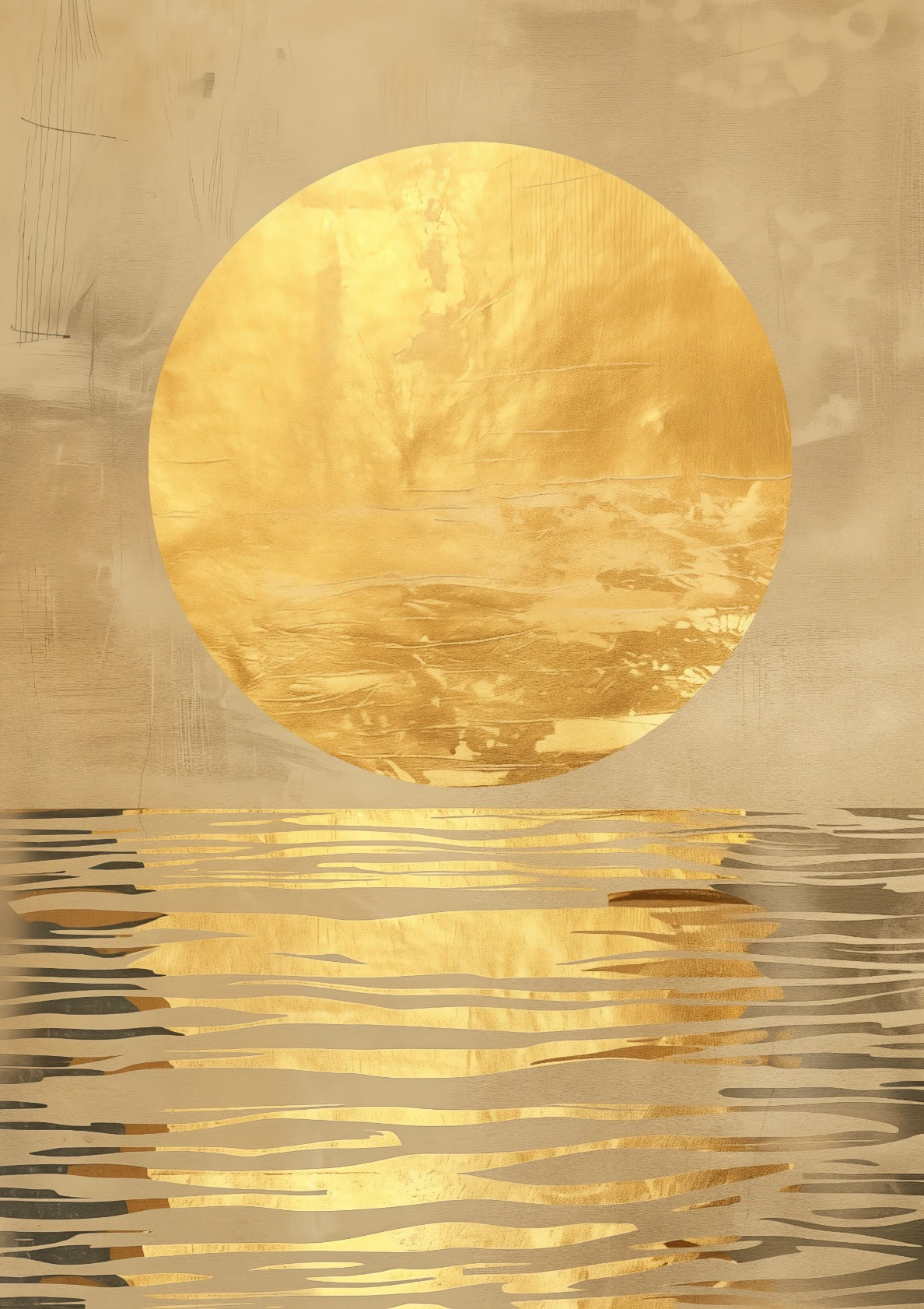 Golden sunset over the sea By Jean-Claude