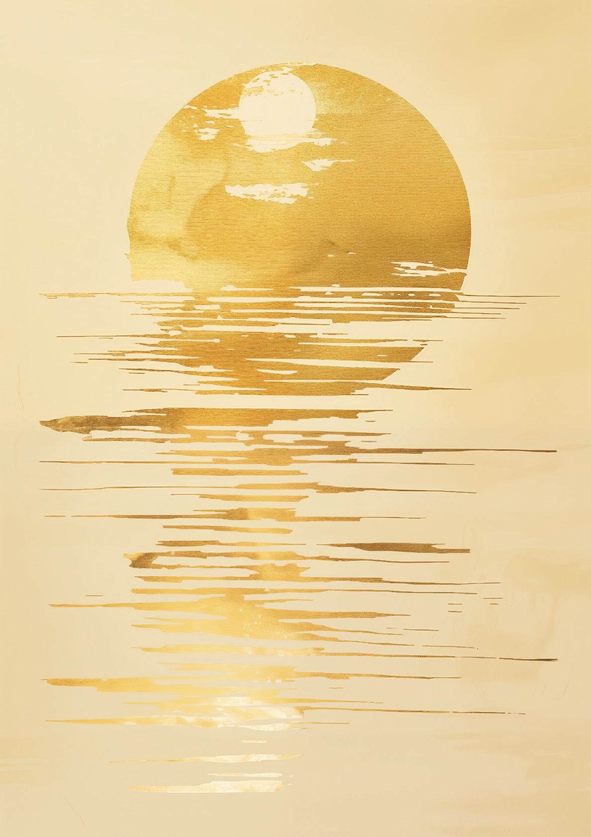 Golden sunset over the ocean By Jean-Claude