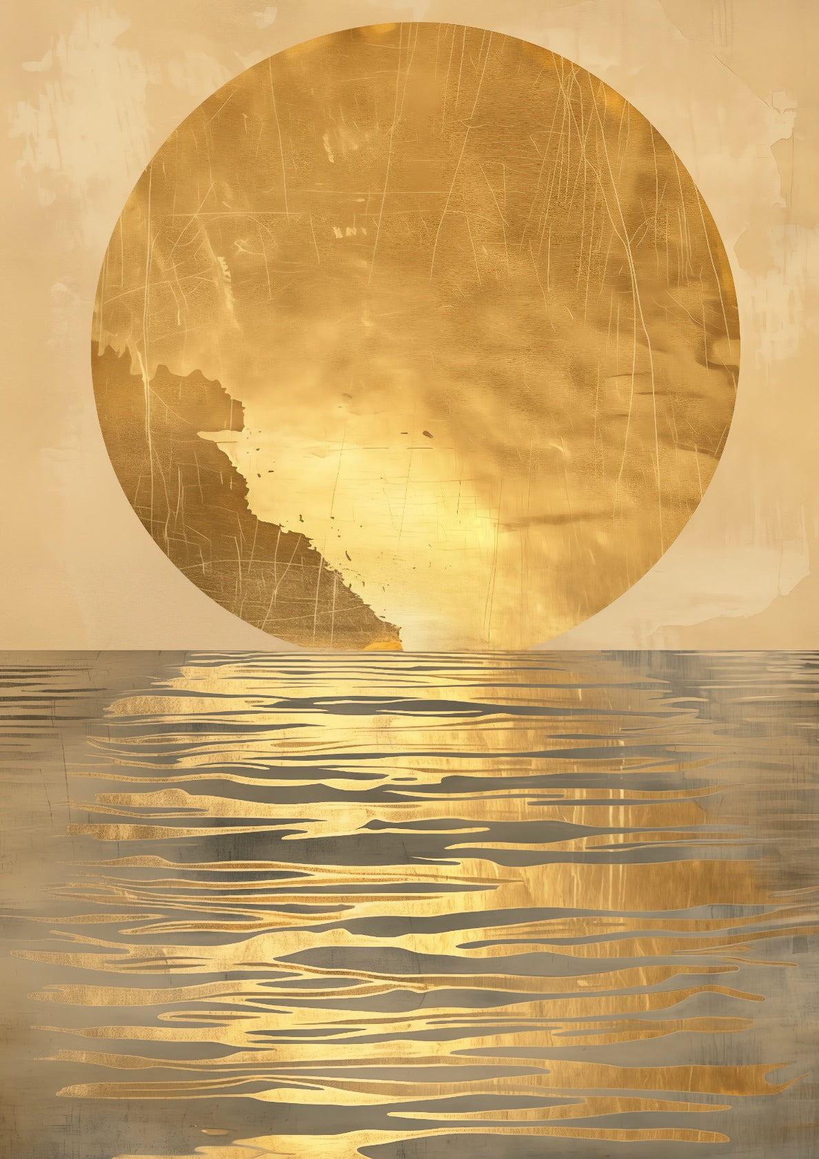 Golden sunset over the ocean By Jean-Claude