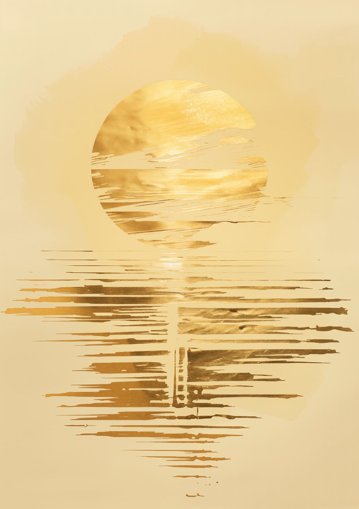 Gold suns over the ocean By Jean-Claude