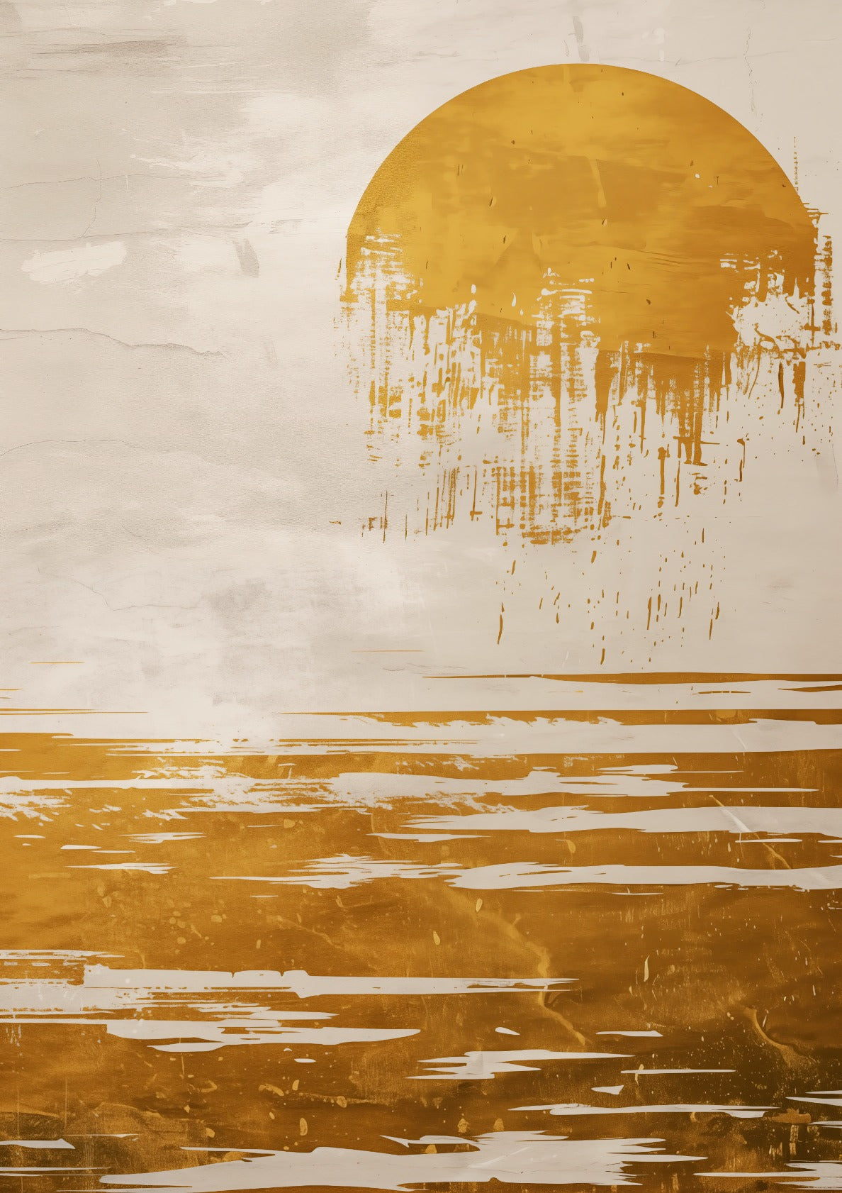 Abstract sun over water By Jean-Claude