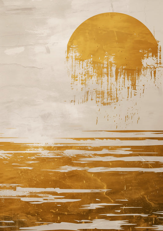 Abstract sun over water By Jean-Claude