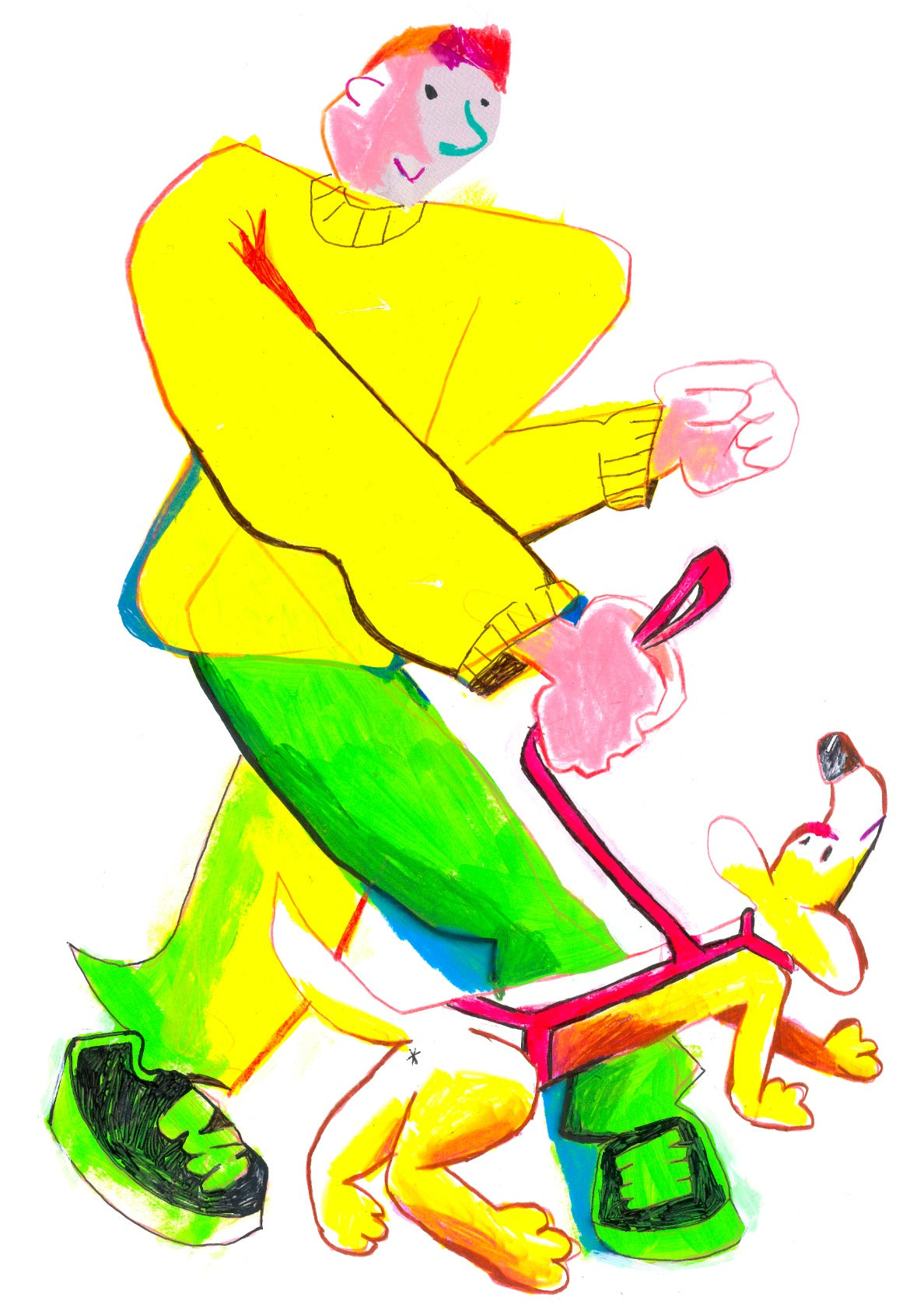 Crazy character with dog #1