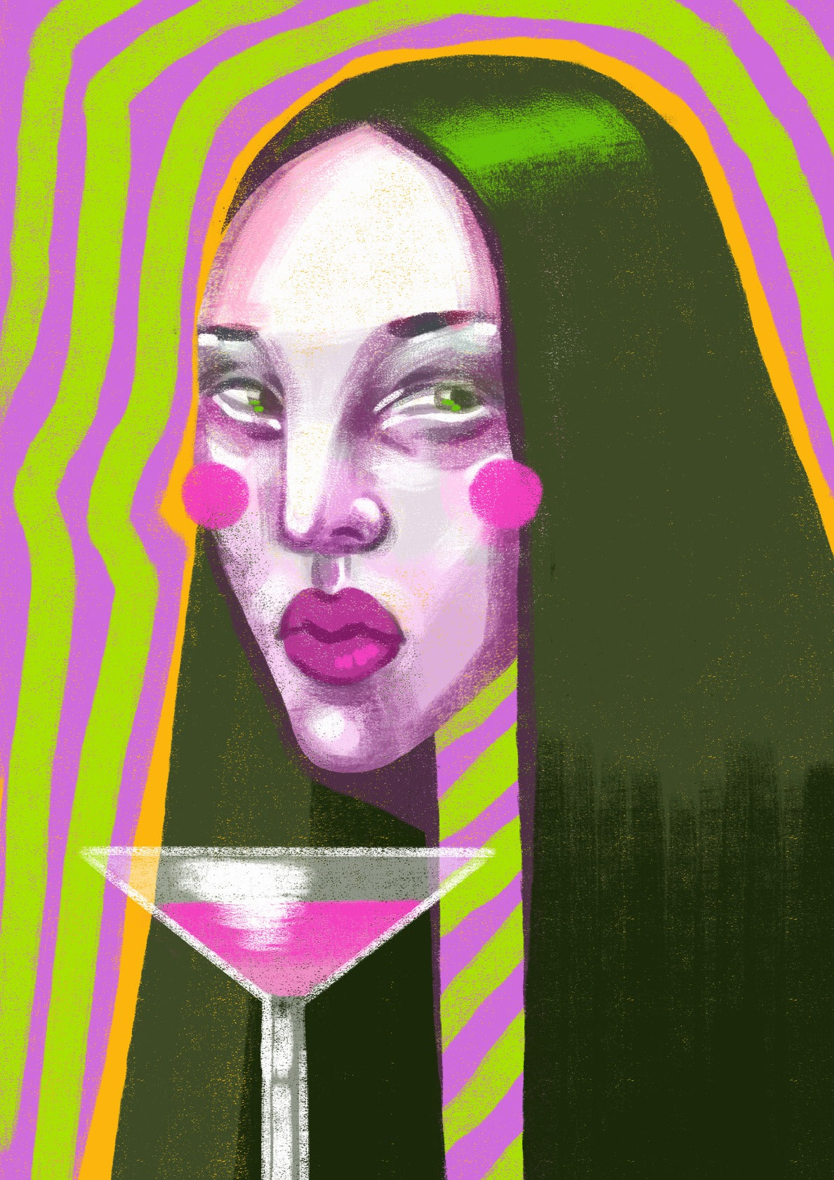 woman with glass of wine