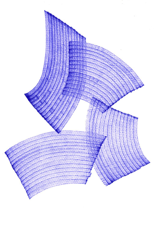 Blue Layer Art Poster