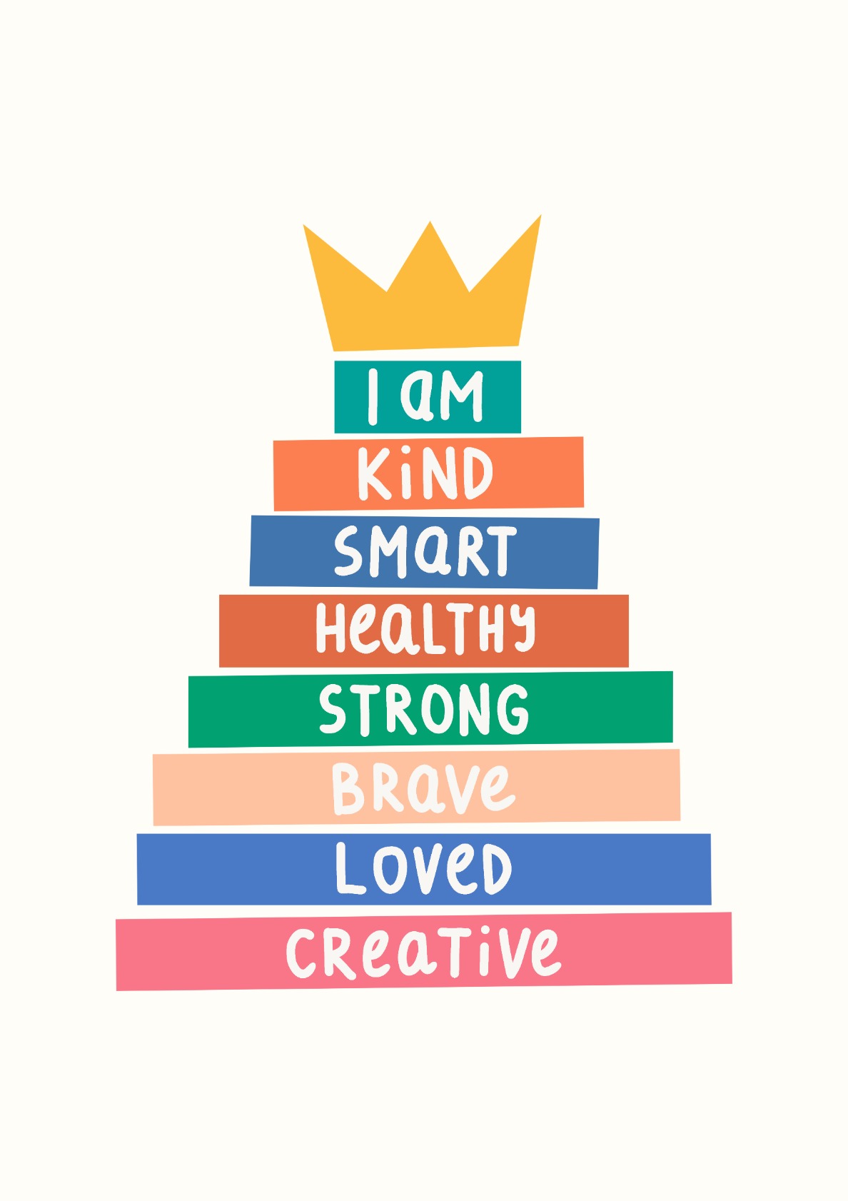 I am enough - kids affirmation poster