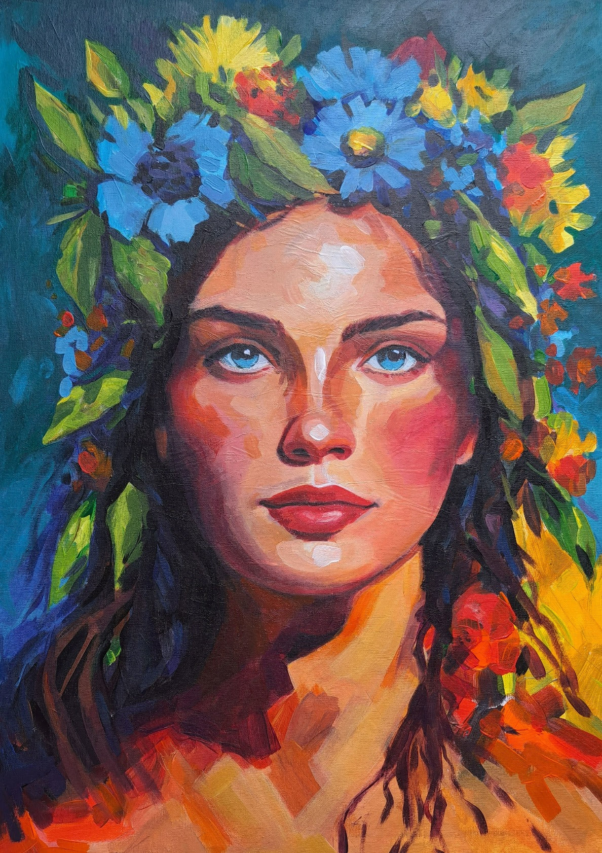 Blue Ukrainian flower