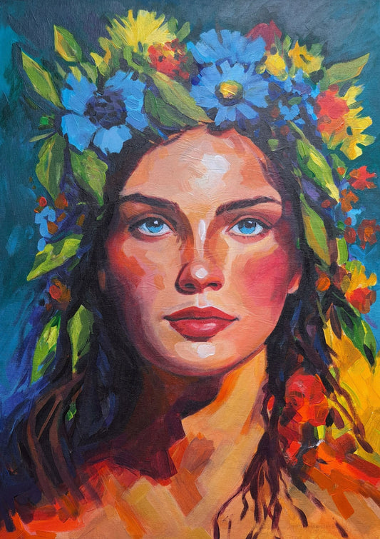 Blue Ukrainian flower