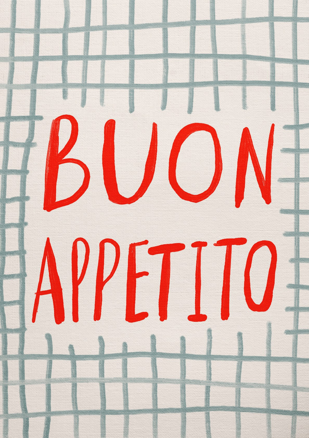 Buon Appetito in Red and Grey