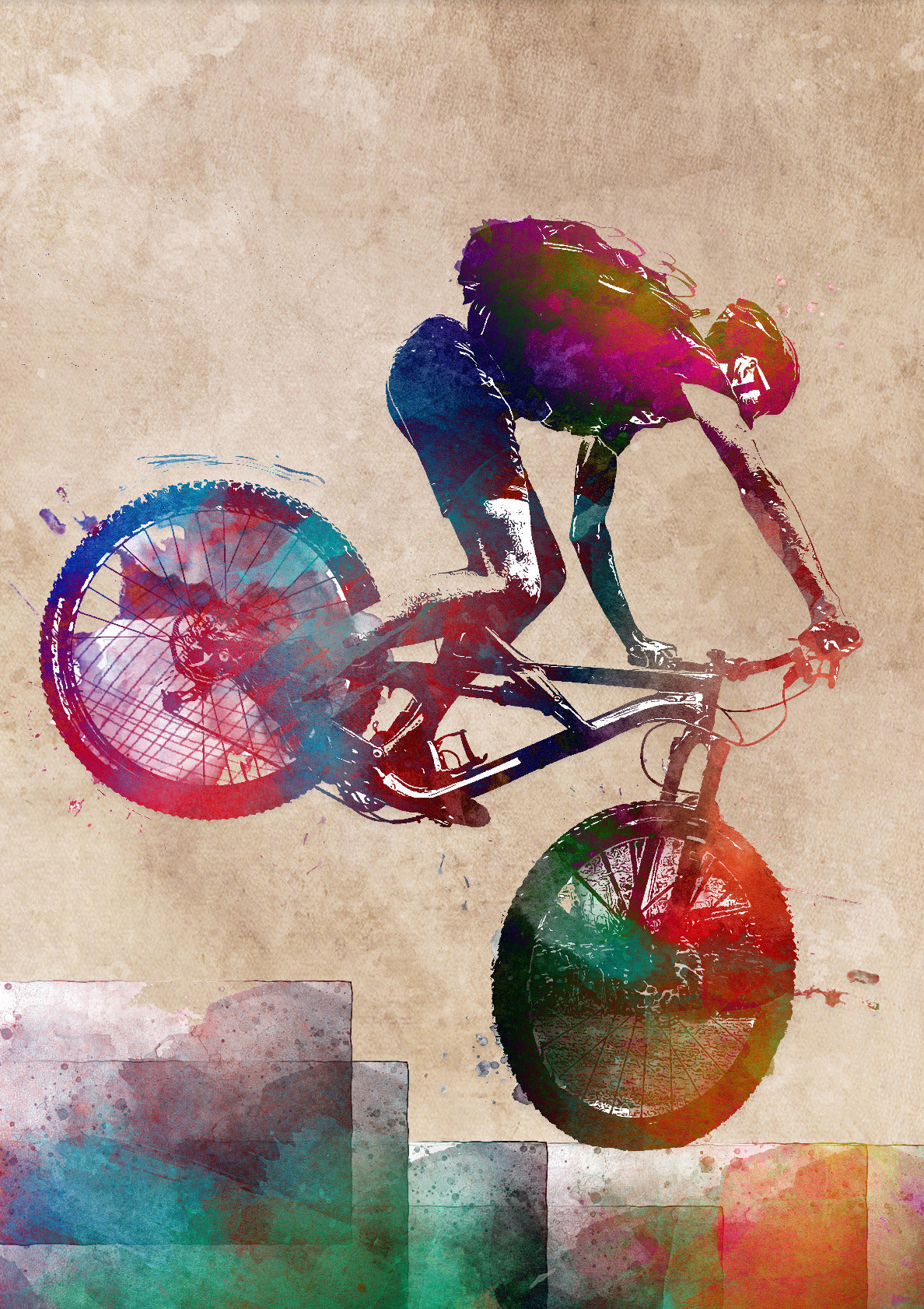 BMX biker sport art 4