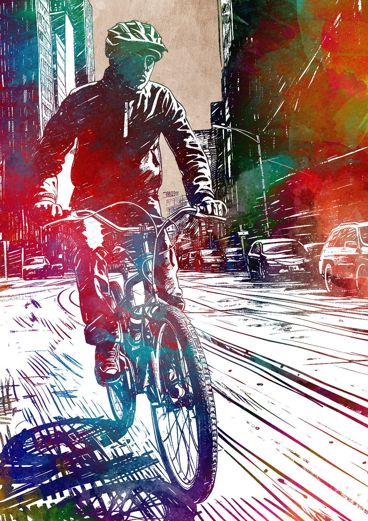 Bicycler in the city 3